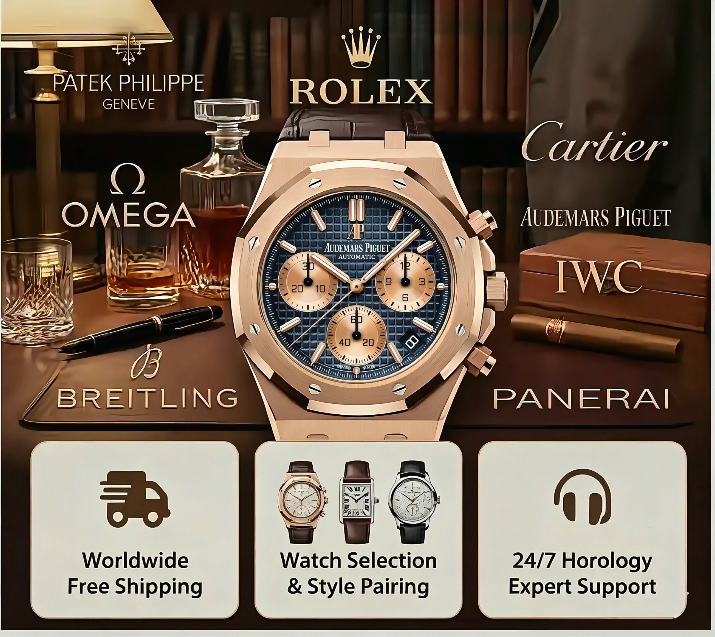 Luxury watches with worldwide shipping and expert support